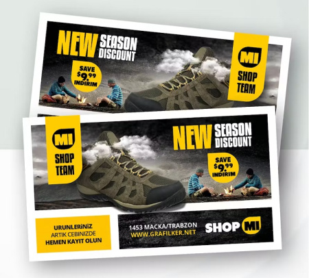 دانلود فایل لایه باز کارت ویزیت کفش psd