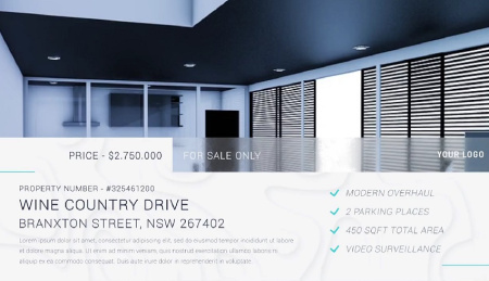 پروژه آماده افتر افکت تیزر تبلیغاتی املاک Real Estate Minimal