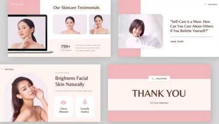 قالب پاورپوینت مراقبت های پوستی Skincare and Beauty