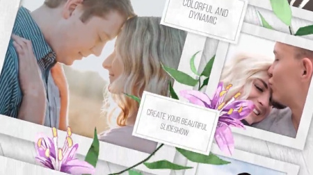 پروژه آماده افتر افکت اسلایدشو با طرح گل