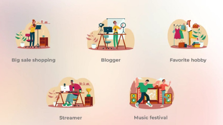 پروژه افتر افکت موشن گرافیک کار و بازی کردن