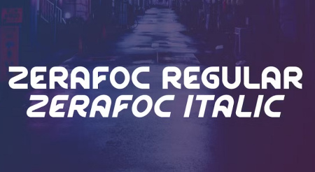 فونت انگلیسی آینده نگر Zerafoc
