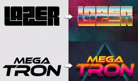 دانلود افکت متن قدیمی 80s Text Effects