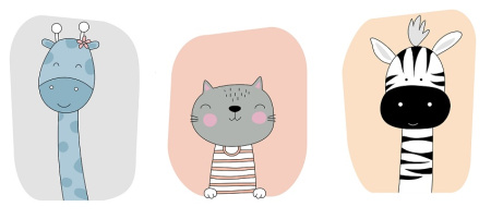 عکس تابلو حیوانات خاص برای اتاق کودک