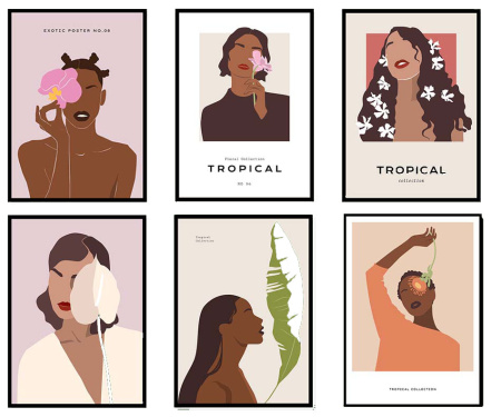 عکس های آرایش ناخن و مو برای تابلو آرایشگاه زنانه