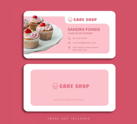 طرح لایه باز کارت ویزیت قنادی