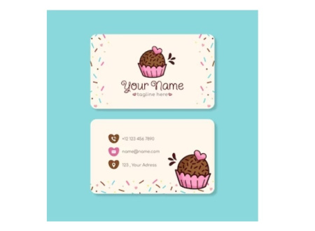 طرح کارت ویزیت شیرینی فروشی