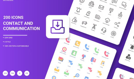دانلود 200 آیکون مخاطبین