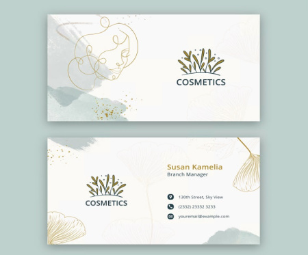 دانلود کارت ویزیت لایه باز لوازم آرایشی