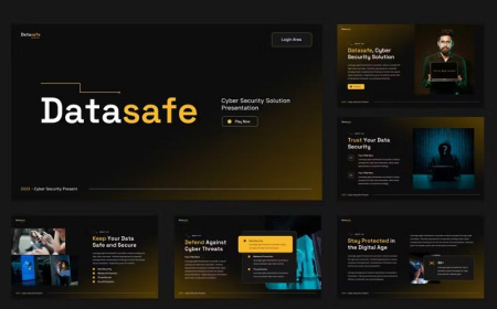 قالب آماده پاورپوینت هک Datasafe