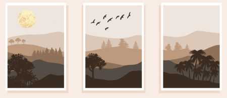 دانلود عکس منظره برای تابلو؛ طلوع و غروب آفتاب، مناظر کوهستانی