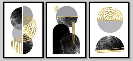 دانلود عکس تابلو سه تکه دکوراتیو طرح مینیمال