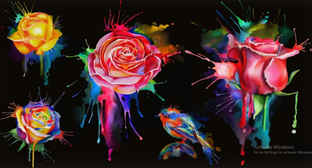 دانلود وکتور گلهای فانتزی