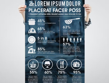 دانلود قالب اینفوگرافیک غذا Food Infographics
