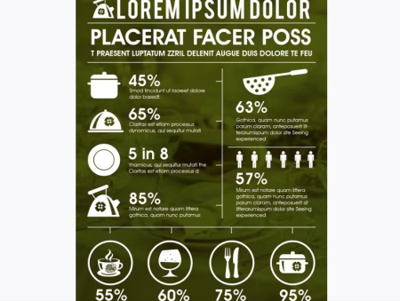 قالب آماده اینفوگرافیک غذا Food Infographics