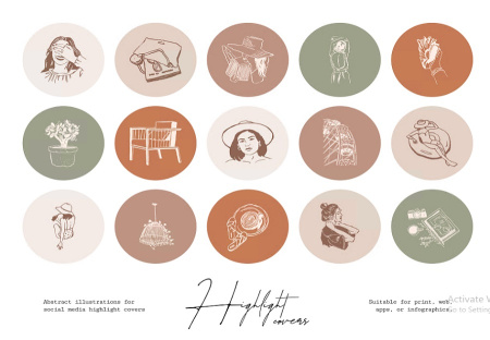 کاور هایلایت اینستا دخترانه