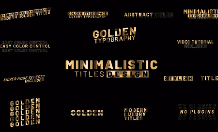 پروژه افتر افکت 15 عناوین طلایی Golden Titles