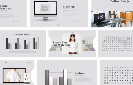 دانلود قالب پاورپوینت طوسی GRAY