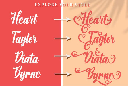 دانلود فونت انگلیسی قلب Angelist Heart Font