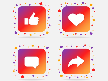 وکتور لایک و کامنت اینستاگرام