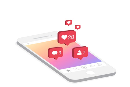 وکتور لایک اینستاگرام سه بعدی