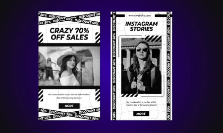 پروژه آماده افتر افکت 5 استوری اینستاگرام مدرن Modern Stories