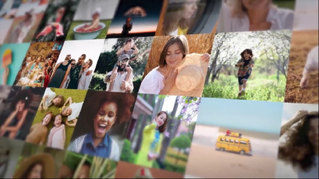 پروژه آماده افتر افکت نمایش تصاویر موزاییکی Mosaic Photo