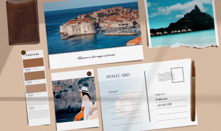 دانلود موکاپ کارت پستال Postcard Mockup