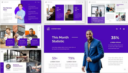 تم پاورپوینت گزارش سالانه annual report company business