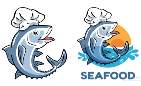 دانلود وکتور لوگو رستوران غذای دریایی