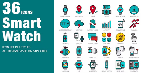 دانلود آیکون ساعت هوشمند Smart Watch