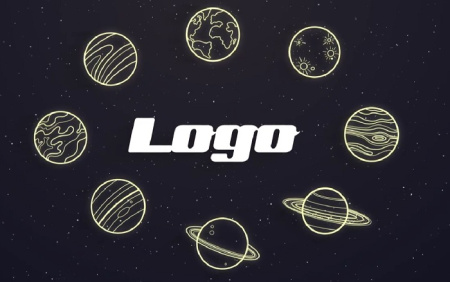 پروژه افتر افکت لوگو با سیاره های فضایی Space Planet Logo