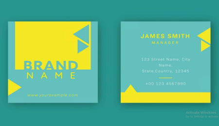 کارت ویزیت لایه باز مربعی