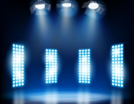 دانلود 25 وکتور استیج و نور Stages Spot Lights