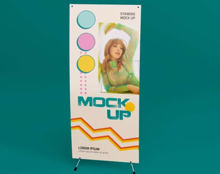 موکاپ استند لایه باز Standee Mockup