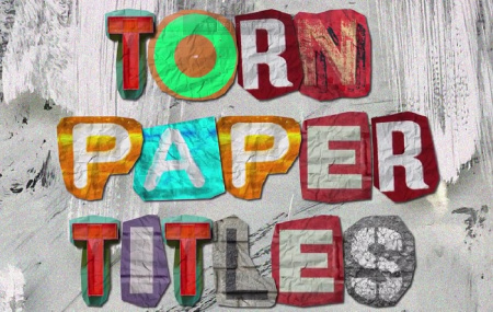 پروژه پریمیر تایتل با افکت کاغذ پاره شده Torn Paper Titles