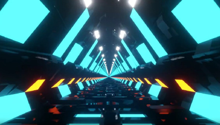 پروژه پریمیر نمایش لوگوی تونل علمی تخیلی Sci-Fi Tunnel Logo