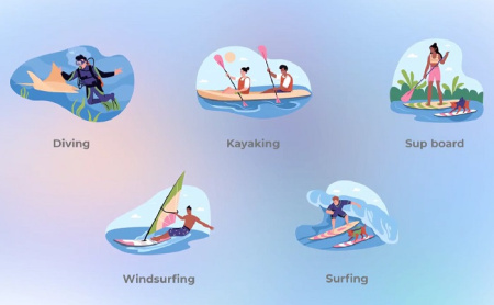 پروژه آماده افتر افکت موشن گرافیک ورزش های آبی