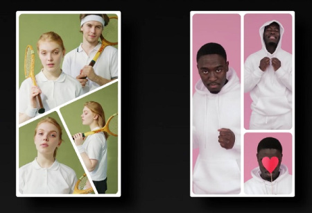 پروژه پریمیر تقسیم صفحه نمایش Multi Screen Vertical