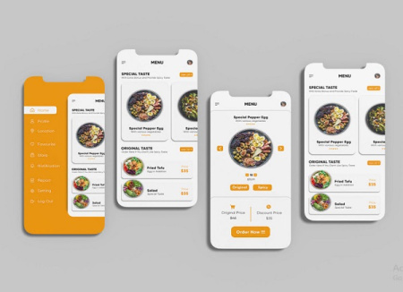 موکاپ اپلیکیشن موبایل✨دانلود 4 موکاپ لایه باز app موبایل