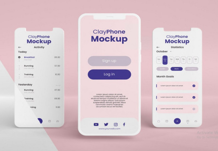 موکاپ پیش نمایش اپلیکیشن موبایل