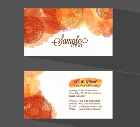 دانلود وکتور کارت ویزیت هنری لایه باز