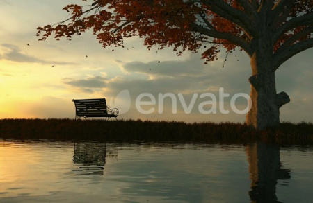 دانلود فوتیج غروب پاییز Autumn Sunset