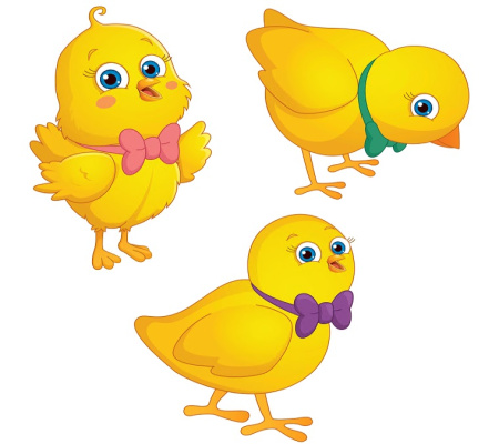 دانلود وکتور جوجه بامزه