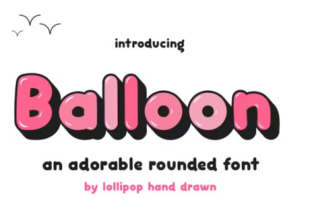 دانلود فونت انگلیسی بادکنکی Balloon Font