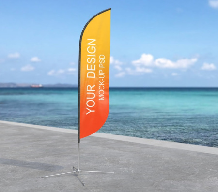 پرچم ساحلی⭐3 طرح لایه باز psd پرچم ساحلی