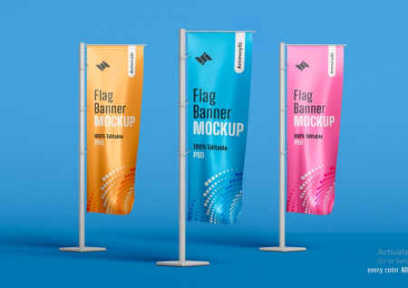 دانلود 3 طرح لایه باز پرچم ساحلی