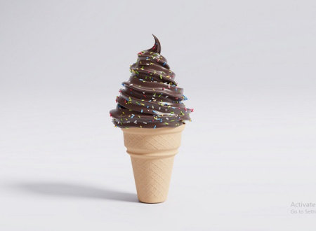 عکس بستنی قیفی شکلاتی