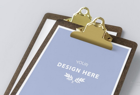 دانلود 2 موکاپ تخته شاسی clipboard scene mockup