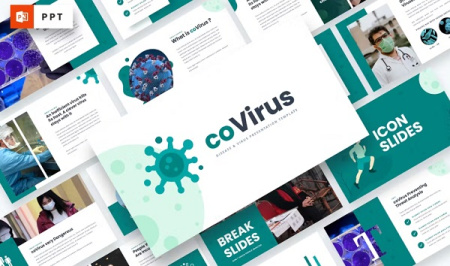 قالب پاورپوینت باکتری شناسی Covirus